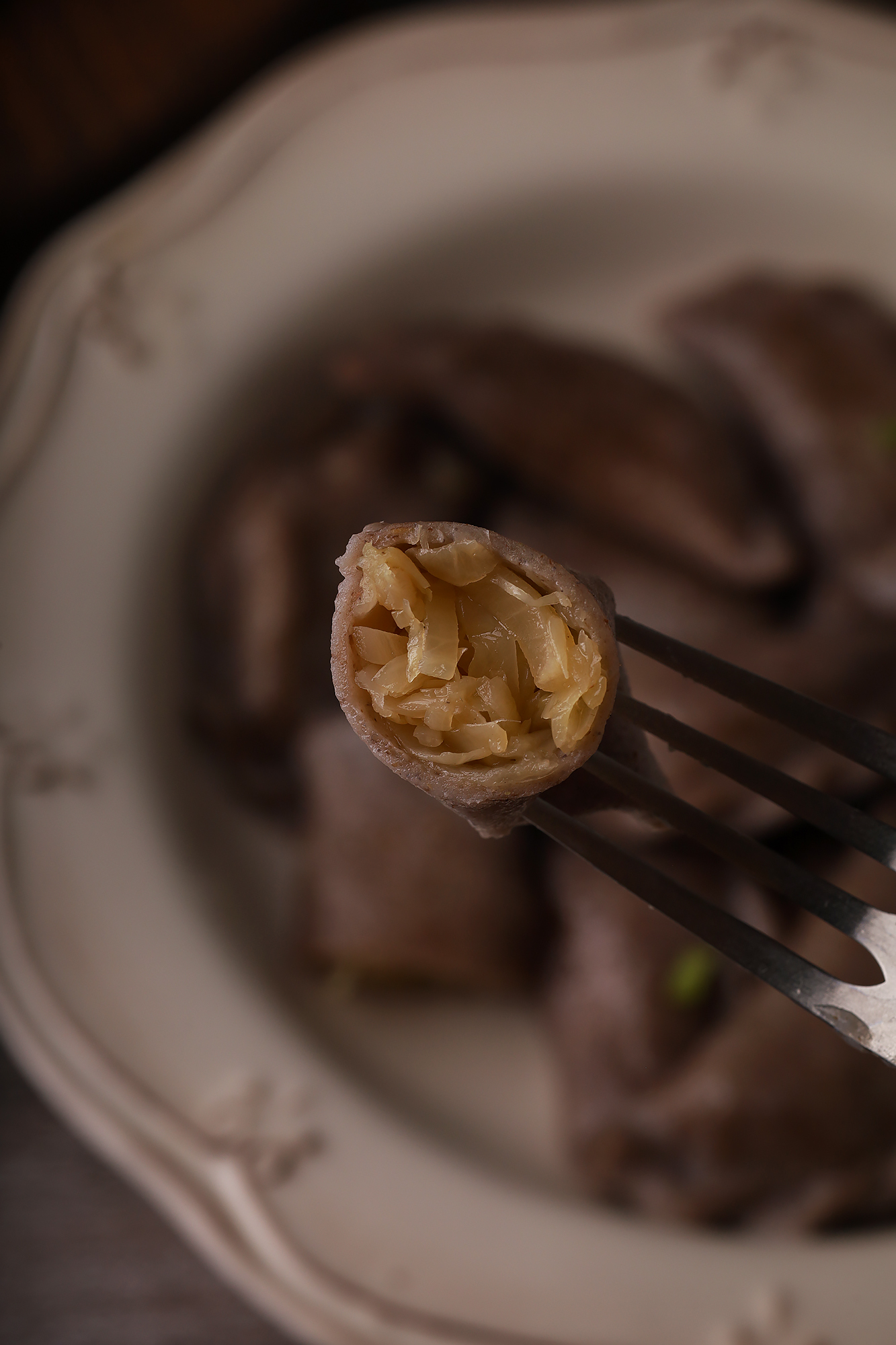 Вареники без глютена без яйца «Капуста тушеная».