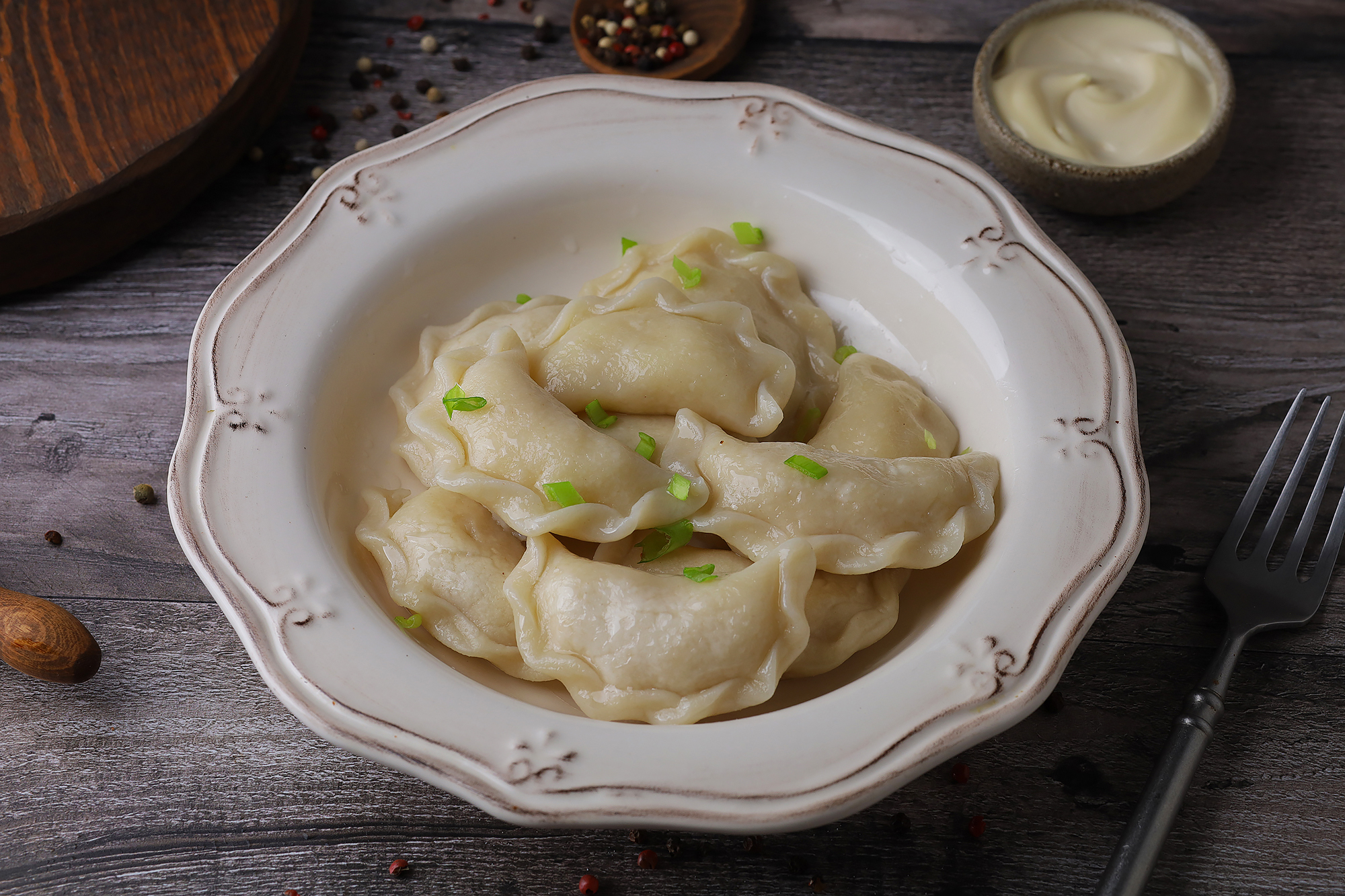 Вареники без глютена с яйцом «Вишня».